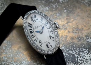 Just Beautiful 1930’s Platinum and Diamond Ladies Cocktail Watch at Sonning Vintage Watches
