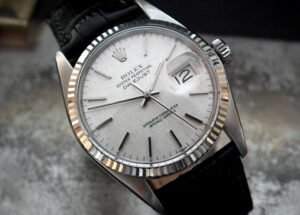 Just Beautiful 1979 Quick-Set Steel & White Gold Rolex Oyster Datejust Gents Vintage Watch at Sonning Vintage Watches