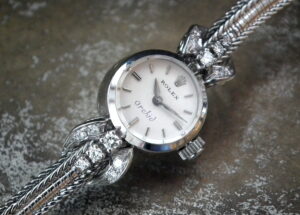 Just Beautiful 1959 Solid 18ct White Ladies Rolex Orchid Vintage Watch at Sonning Vintage Watches