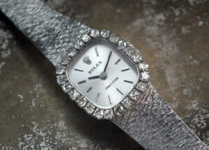 Just Beautiful 1970 Solid 18ct White Gold & Diamond Ladies Rolex Precision Dress Watch at Sonning Vintage Watches