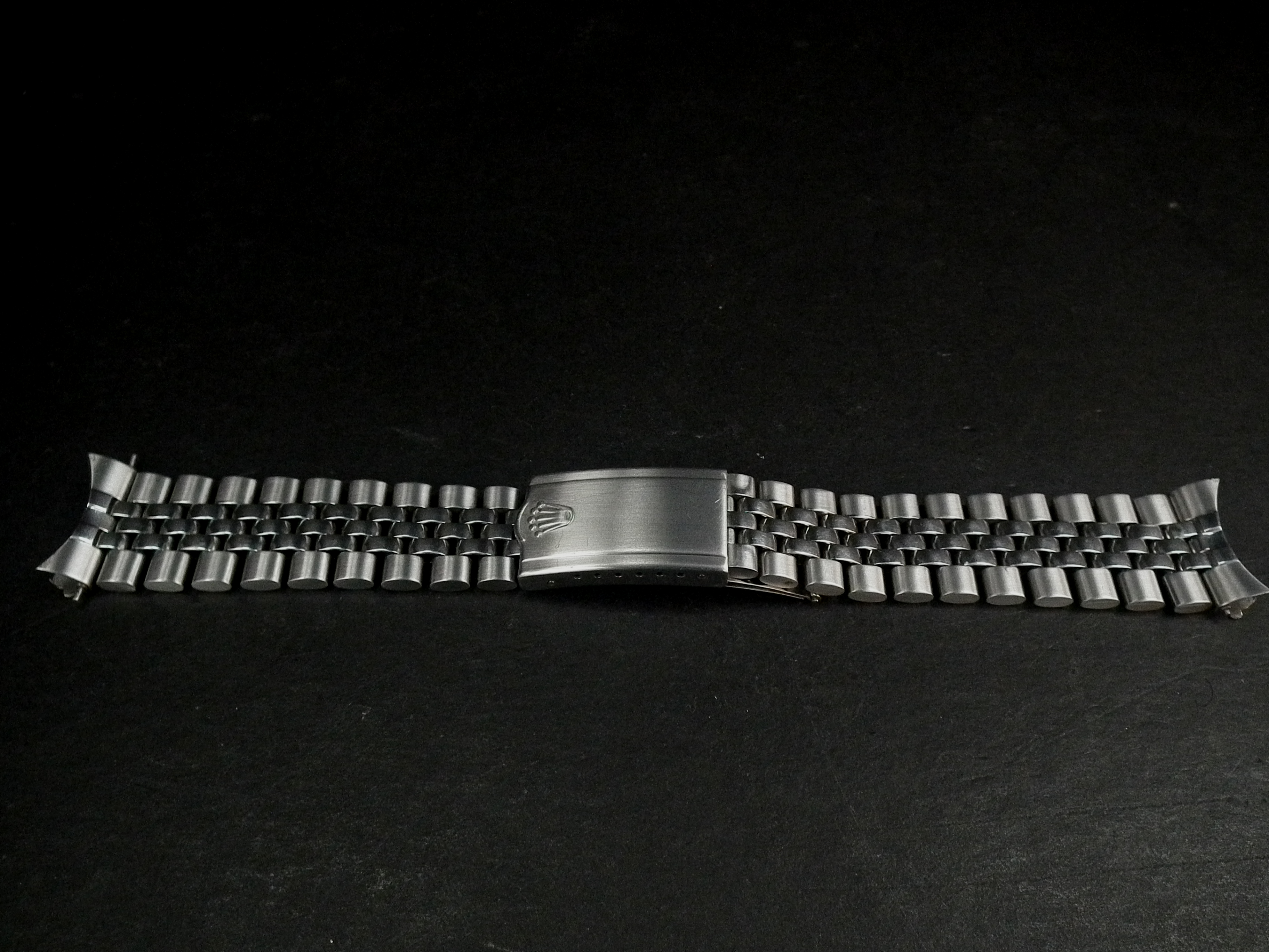 Very Rare Large Logo Crown 1970’s Rolex 20mm Jubilee Bracelet – USA – Lot of Sag and Stretch at Sonning Vintage Watches